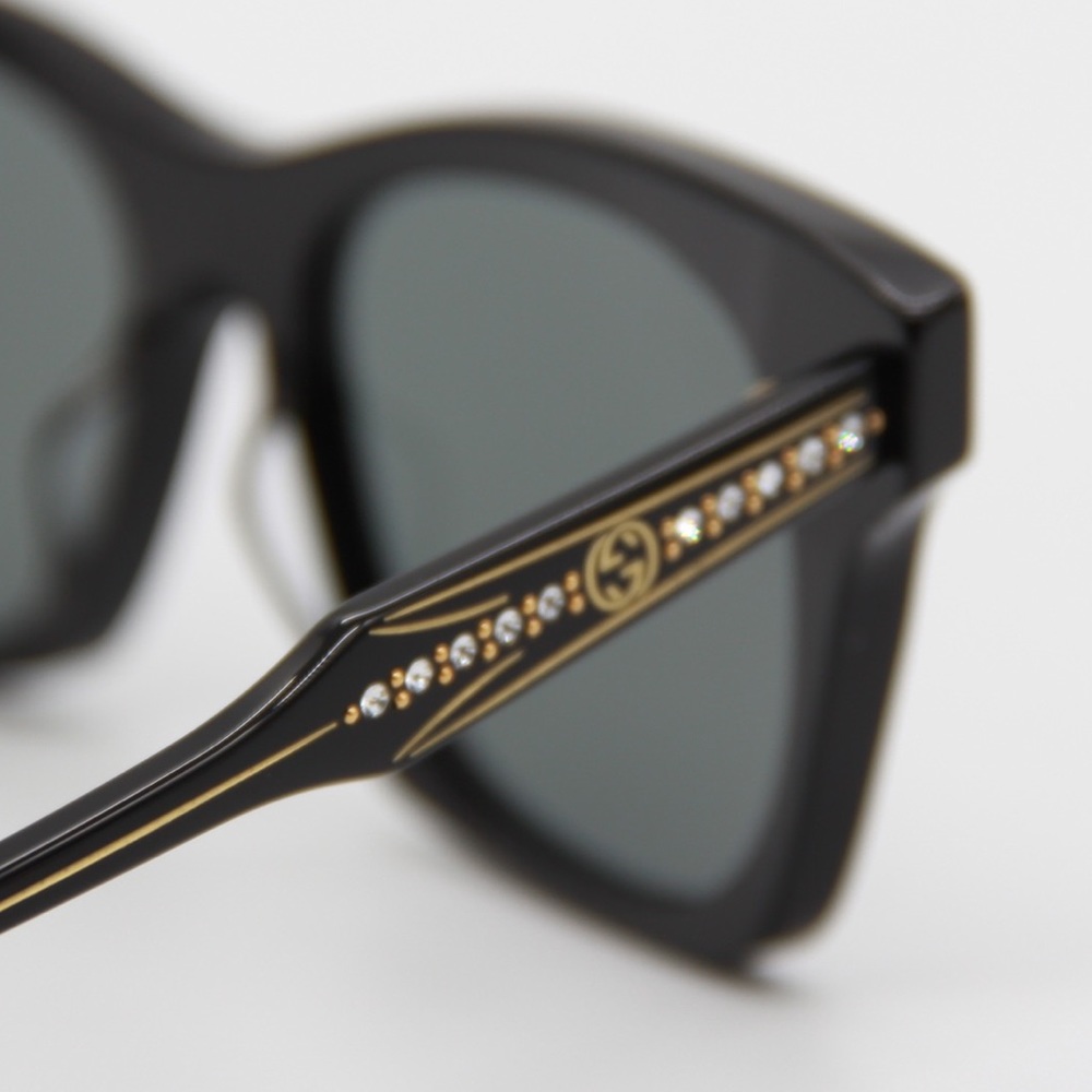 NEW GUCCI BLACK WOMEN CAT EYE SUNGLASSES GUCCI - Picture 7 of 12